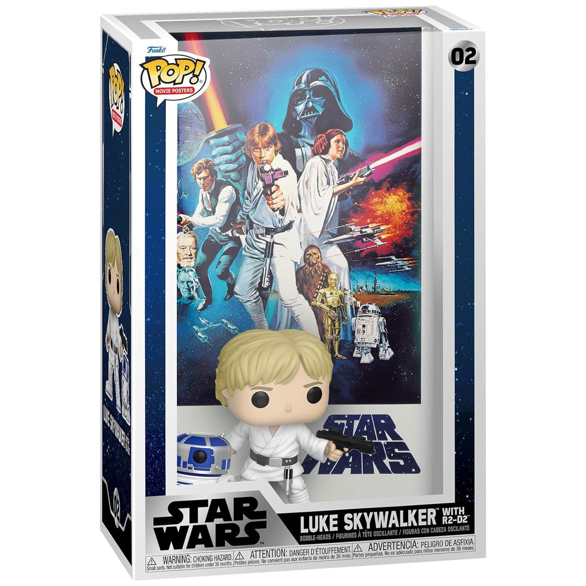 DIV FK61502 - Funko POP! Movie Posters - Star Wars - Luke Skywalker Vinyl-Figur, Nr. 02, ca. 9 cm - Bild 1