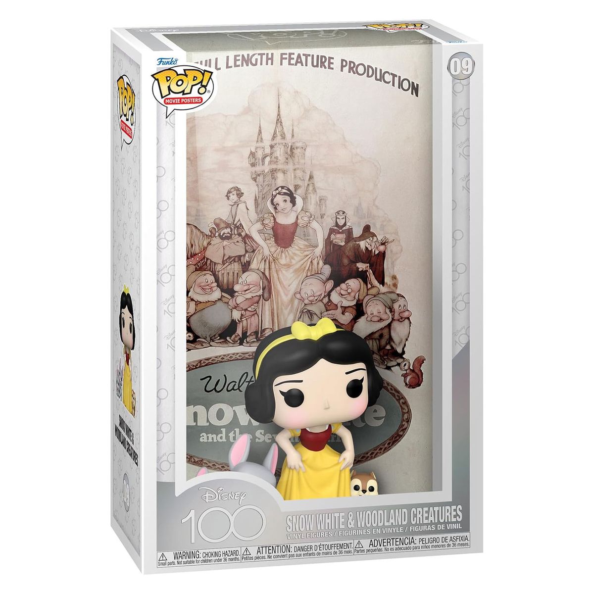 Funko FK67580 - POP! - Disney 100 - Schneewittchen mit Waldtieren, Vinyl-Figur, Snow White, Nr. 09, ca. 9 cm - Bild 1
