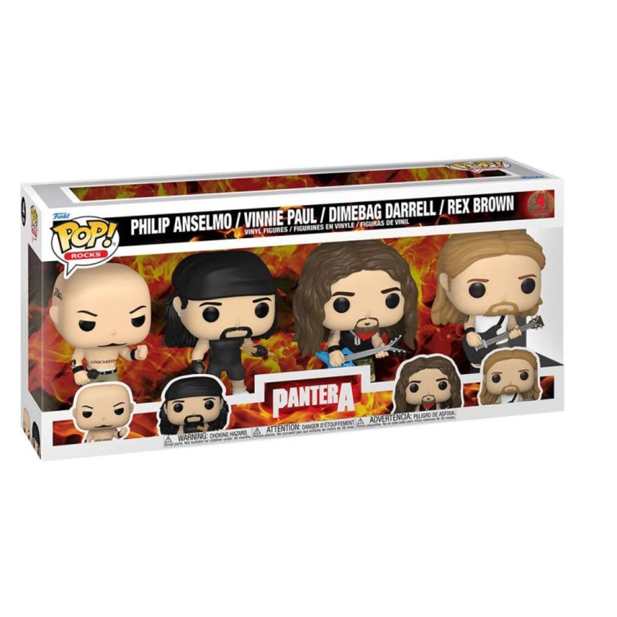 DIV FK67433 - Funko POP! Rocks - Pantera - Vinyl-Figur, 4er-Pack, ca. 9 cm - Bild 1