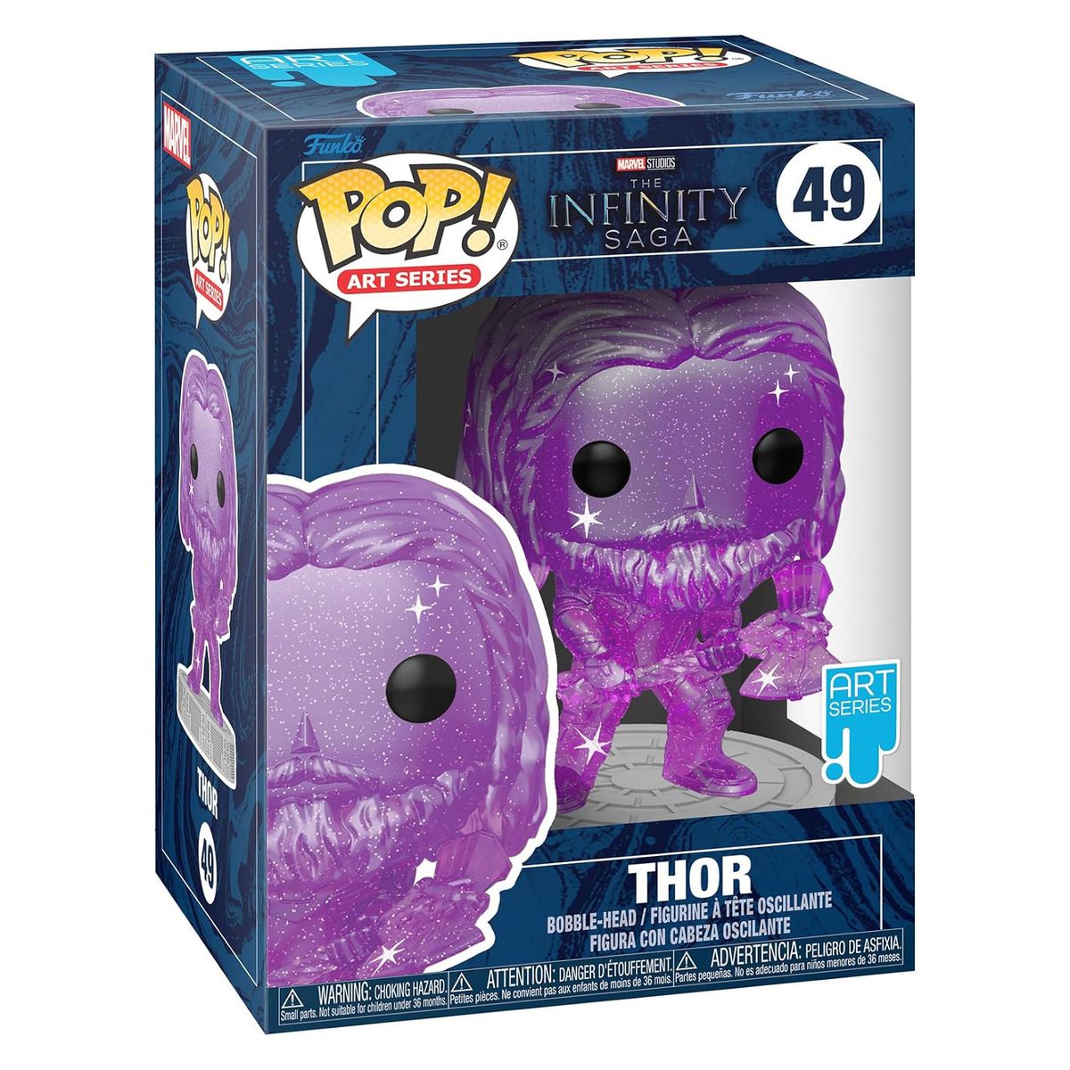DIV FK57618 - Funko POP! - Marvel Infinity Saga - Art Series - Vinyl-Figur, Thor, Nr. 49, ca. 9 cm - Bild 1