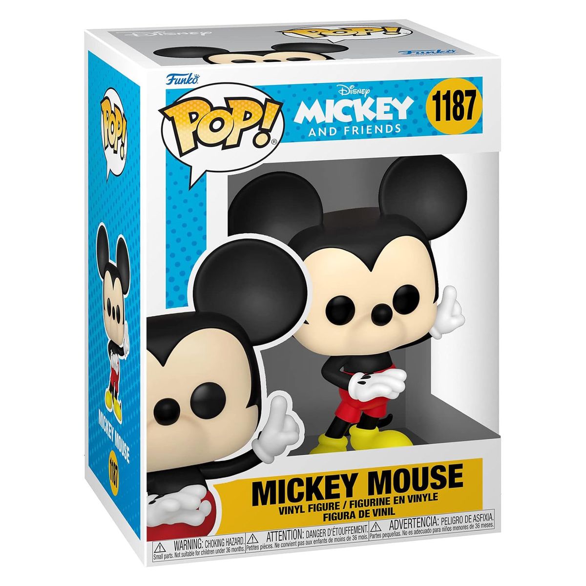 DIV FK59623 - Funko POP! - Mickey and Friends - Mickey Mouse Vinyl-Figur,  Nr. 1187, ca. 9 cm - Bild 1