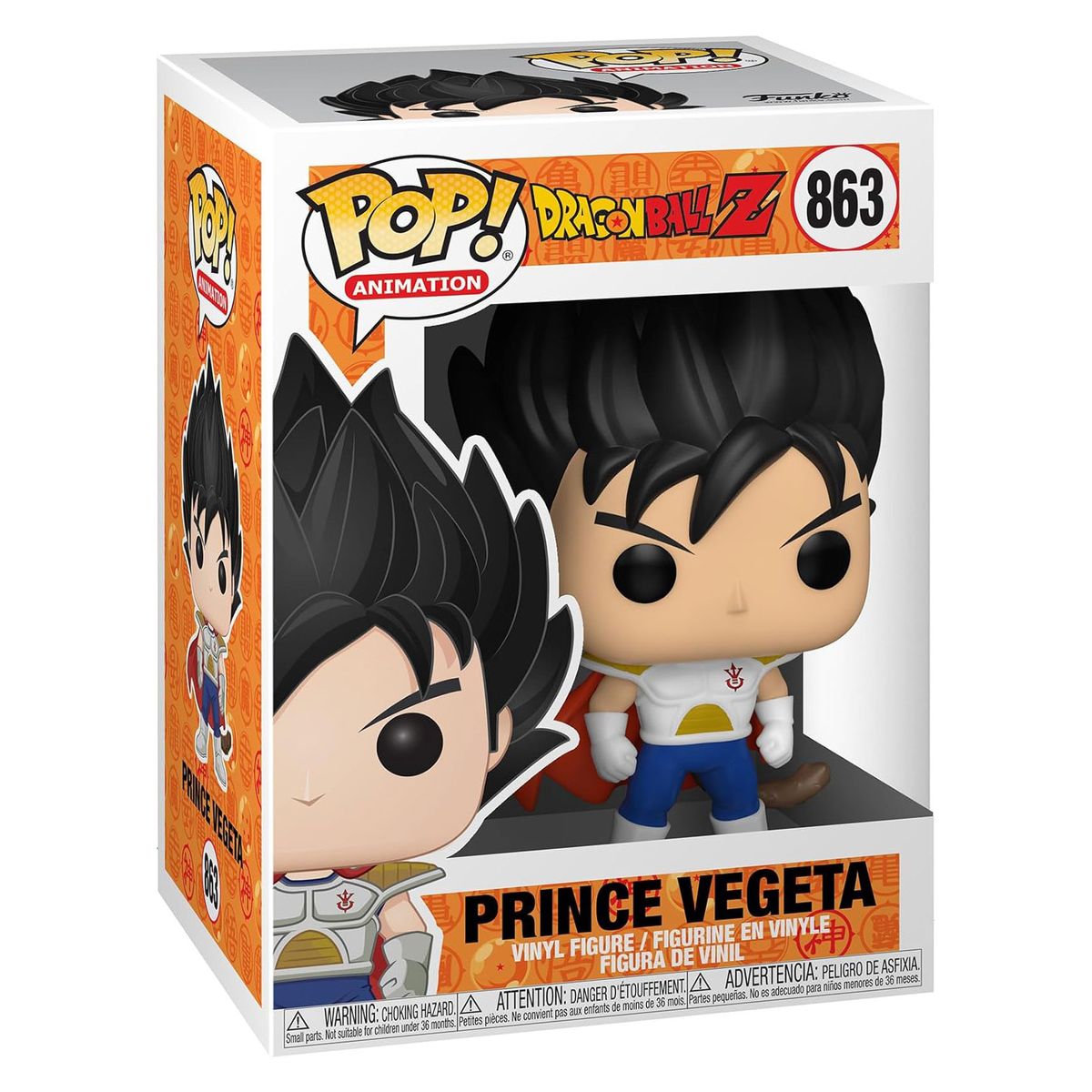 DIV FK48606 - Funko POP! Animation - Dragonball Z - Prince Vegeta Vinyl-Minifigur, Nr. 863, ca. 9,5 cm - Bild 1