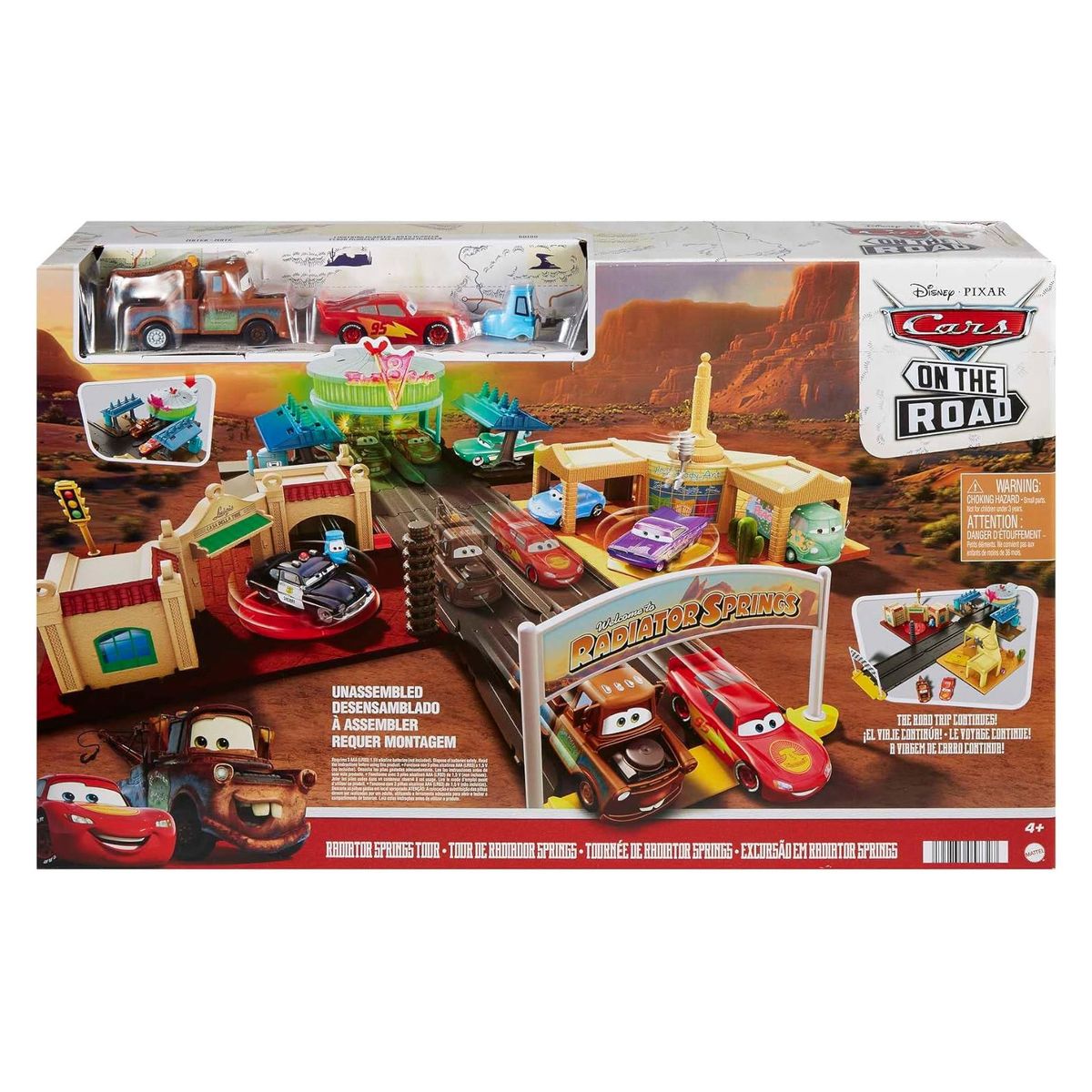 Mattel HGV68 - Disney Pixar Cars - On The Road - Spielset, Road Radiator Springs Tour mit 2 Fahrzeuge - Bild 1