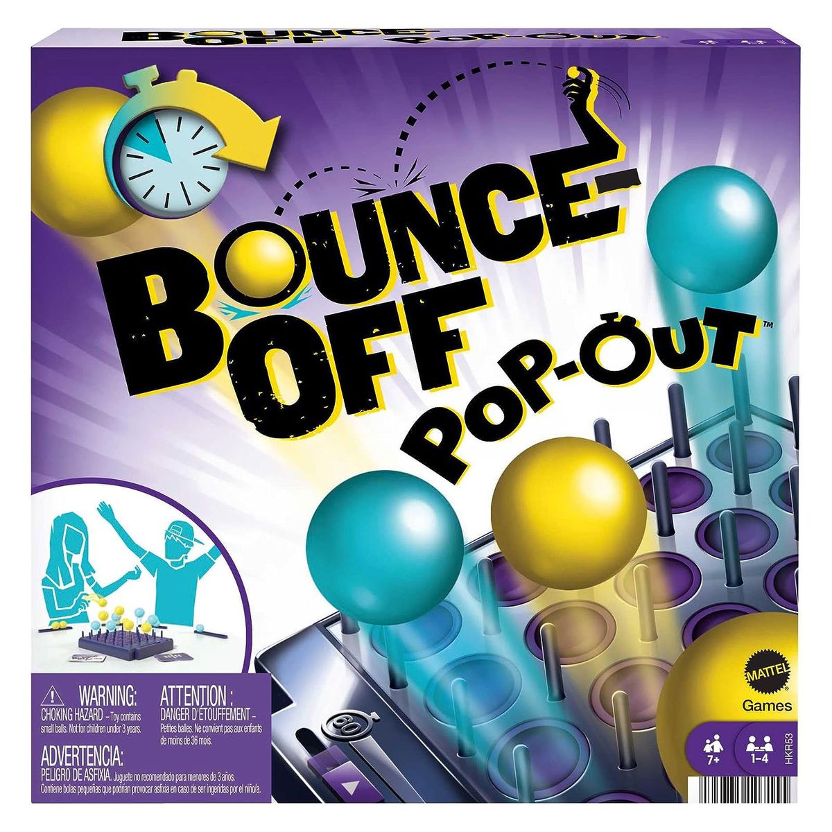 Mattel HKR53 - Bounce Off Pop-Out - Partyspiel, Familienspiel - Bild 1