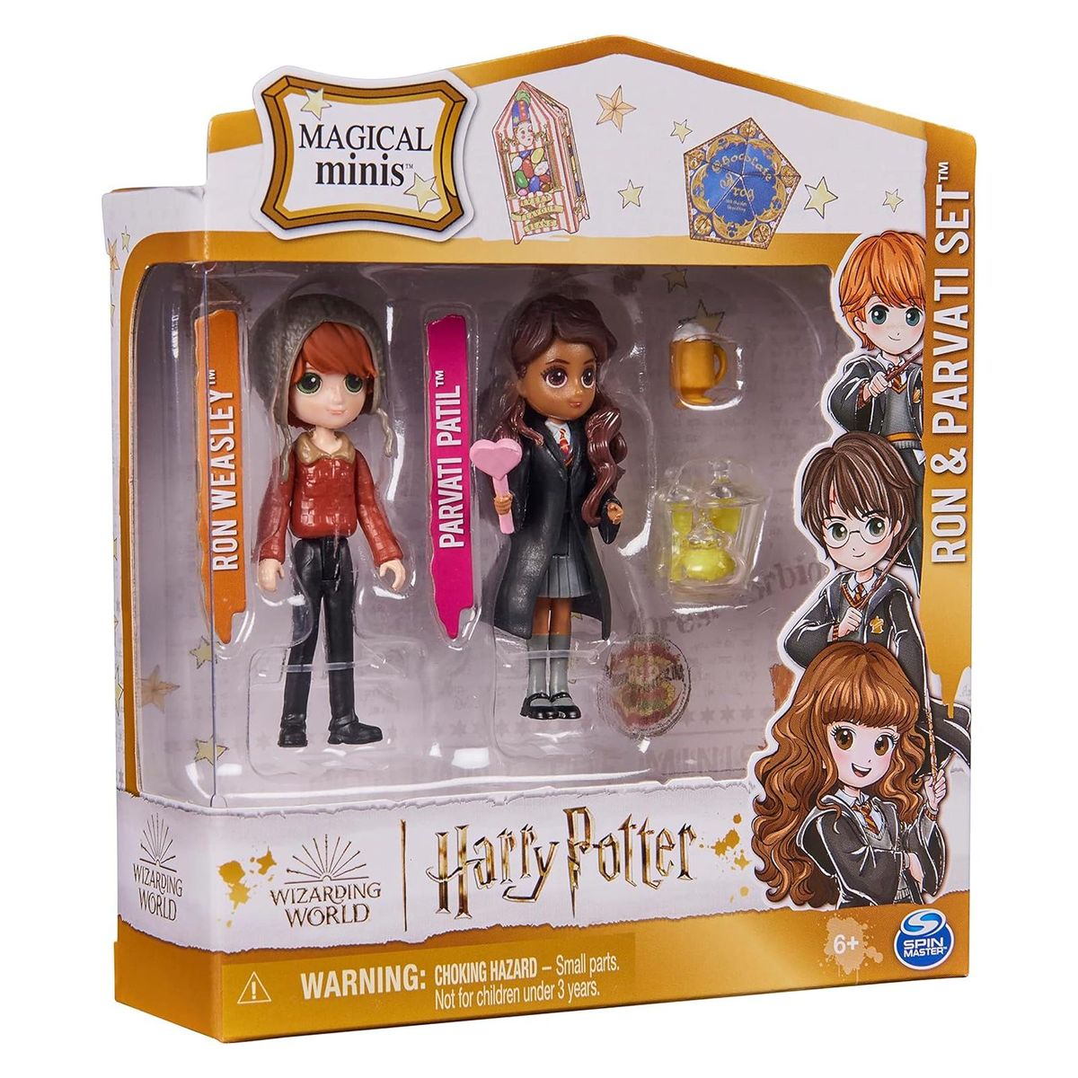 Spin Master 6064902 (20138320) - Wizarding World - Harry Potter - Magical Minis - Ron Weasley und Parvati Patil, Minifiguren, ca. 8 cm, 2-er Pack - Bild 1