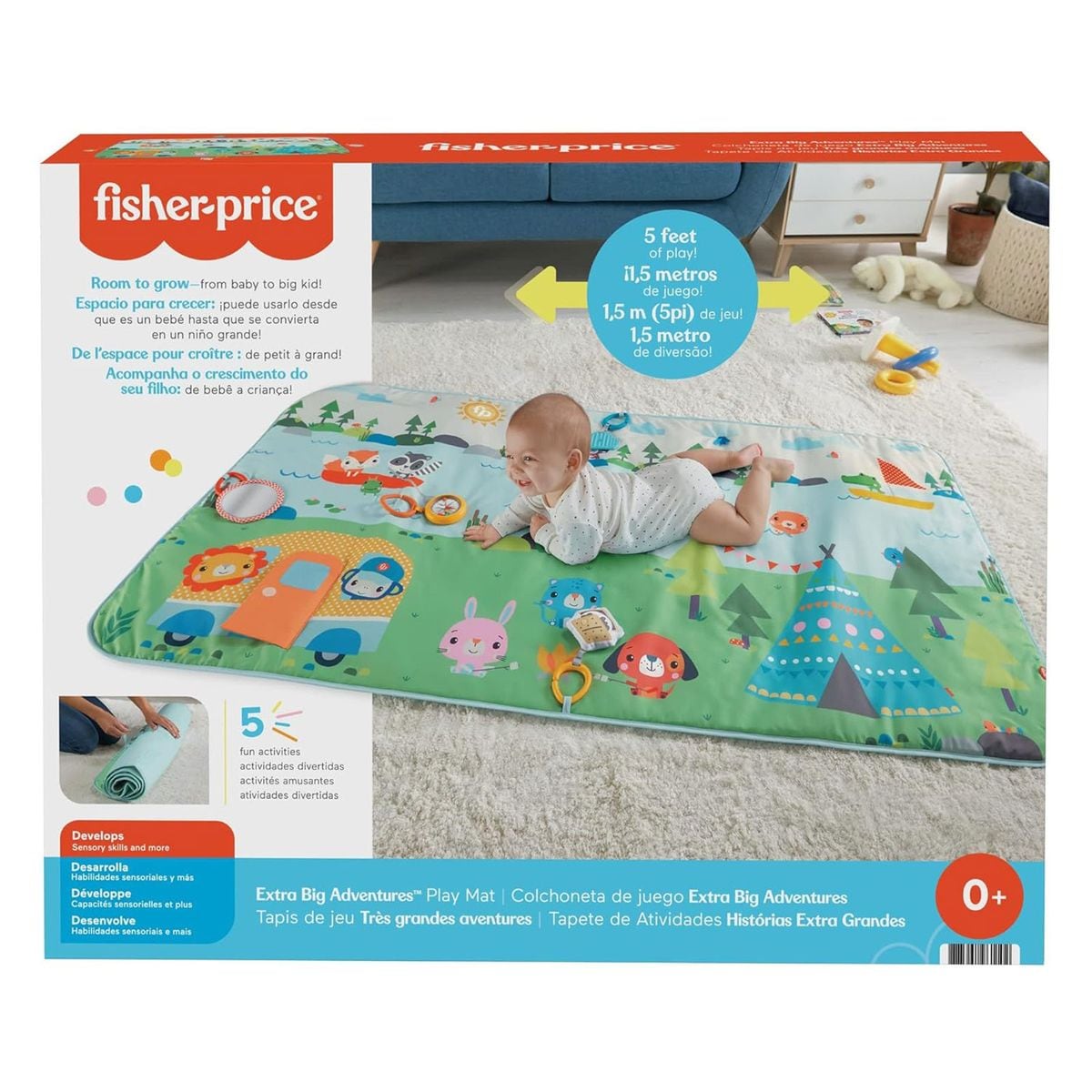 Mattel GXR53 - Fisher-Price - Gro&szlig;e Campingabenteuer Spieldecke - Bild 1