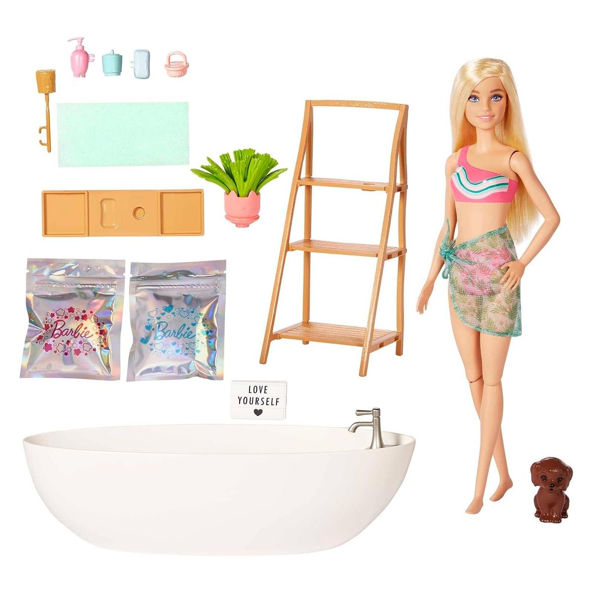 Mattel HKT92 - Barbie - Self-Care - Spielset, Wellness Konfetti - Bild 1