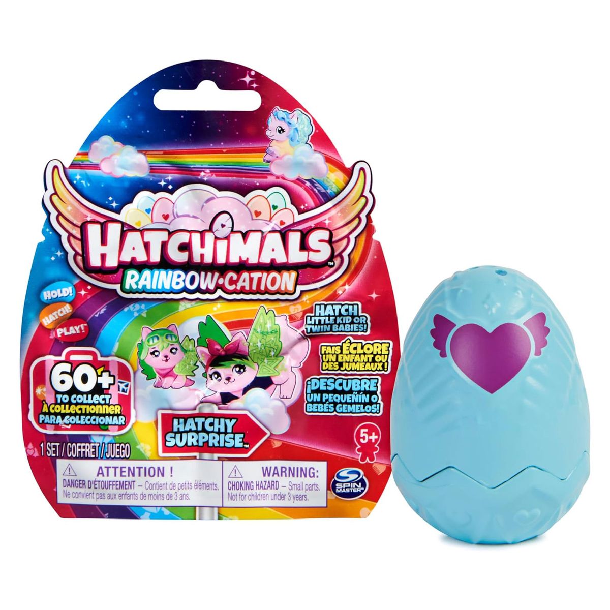 Spin Master 6065355 (20139241) sort. - Hatchimals Rainbowcation - Einzelpack Sammelfigur, Family Surprise Rainbowcation, mehrfach sortiert - Bild 1