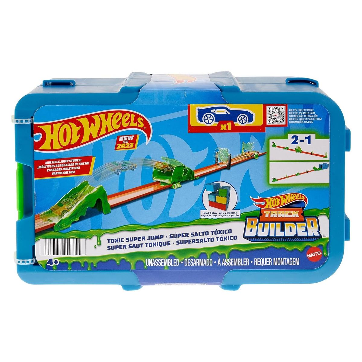 Mattel HKX47 - Hot Wheels - Track Builder - Super-Sprung Trackset mit Rampe - Bild 1