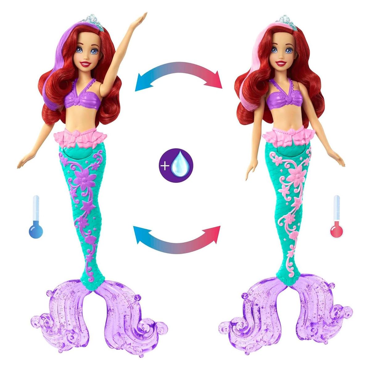 Mattel HLW00 - Disney Princess - Arielle die Meerjungfrau Puppe inkl. Zubeh&ouml;r - Bild 1