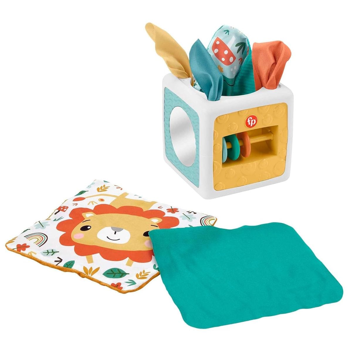 Mattel HML64 - Fisher-Price - 2-in-1 Babys T&uuml;cherbox - Sensorisches Spielzeug - Bild 1