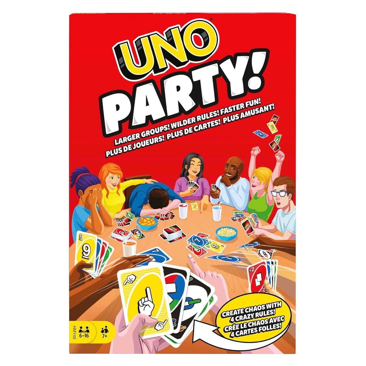 Mattel HMY49 - UNO - Party! - Kartenspiel - Bild 1