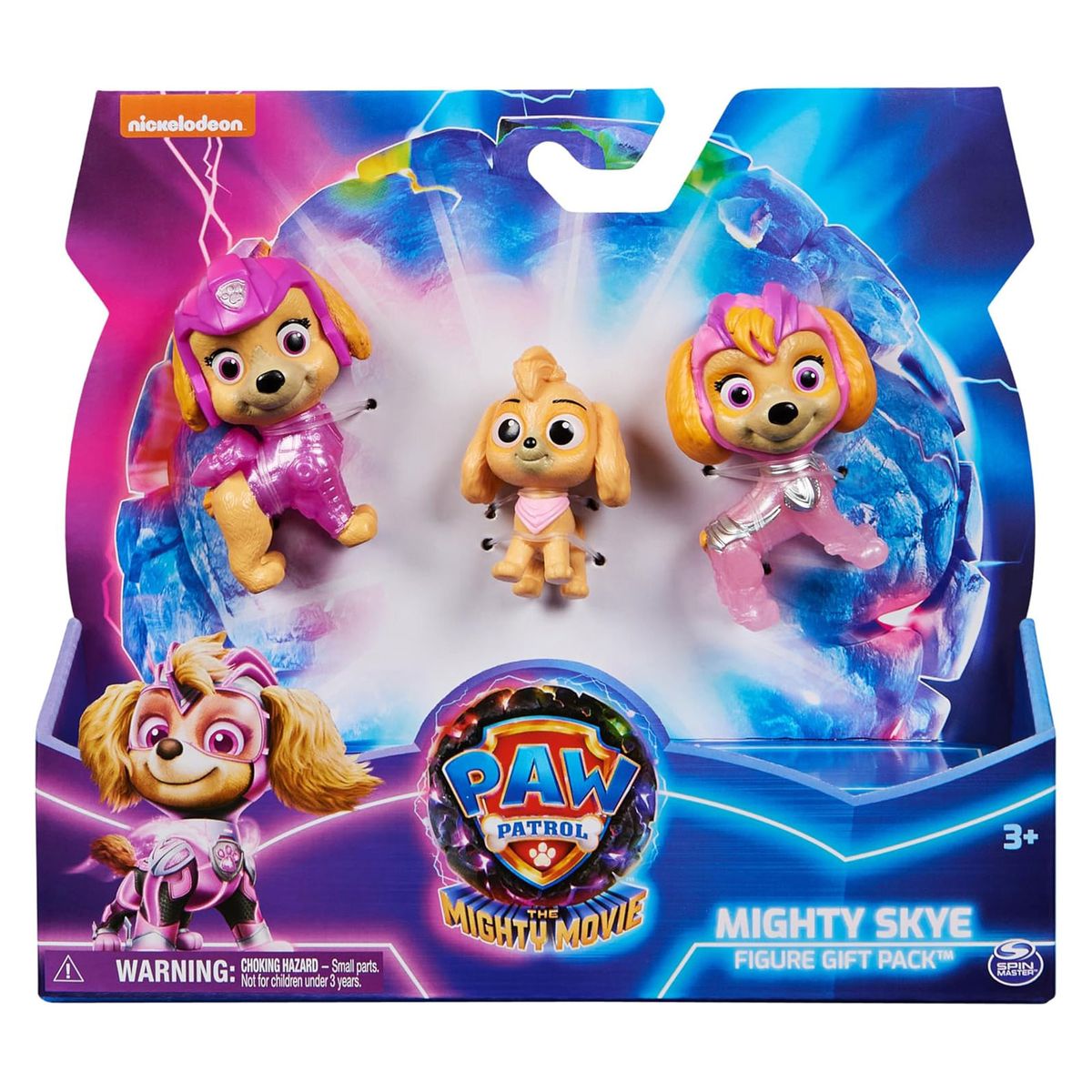 Spin Master 6068150 (20144103) - Paw Patrol - Der Mighty Kinofilm - 3-teiliges Spielfiguren-Geschenkset, Skye - Bild 1