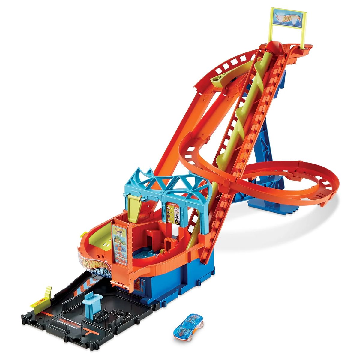 Mattel HDP04 - Hot Wheels - City - Roller Coaster Rally inkl. einem Fahrzeug - Bild 1