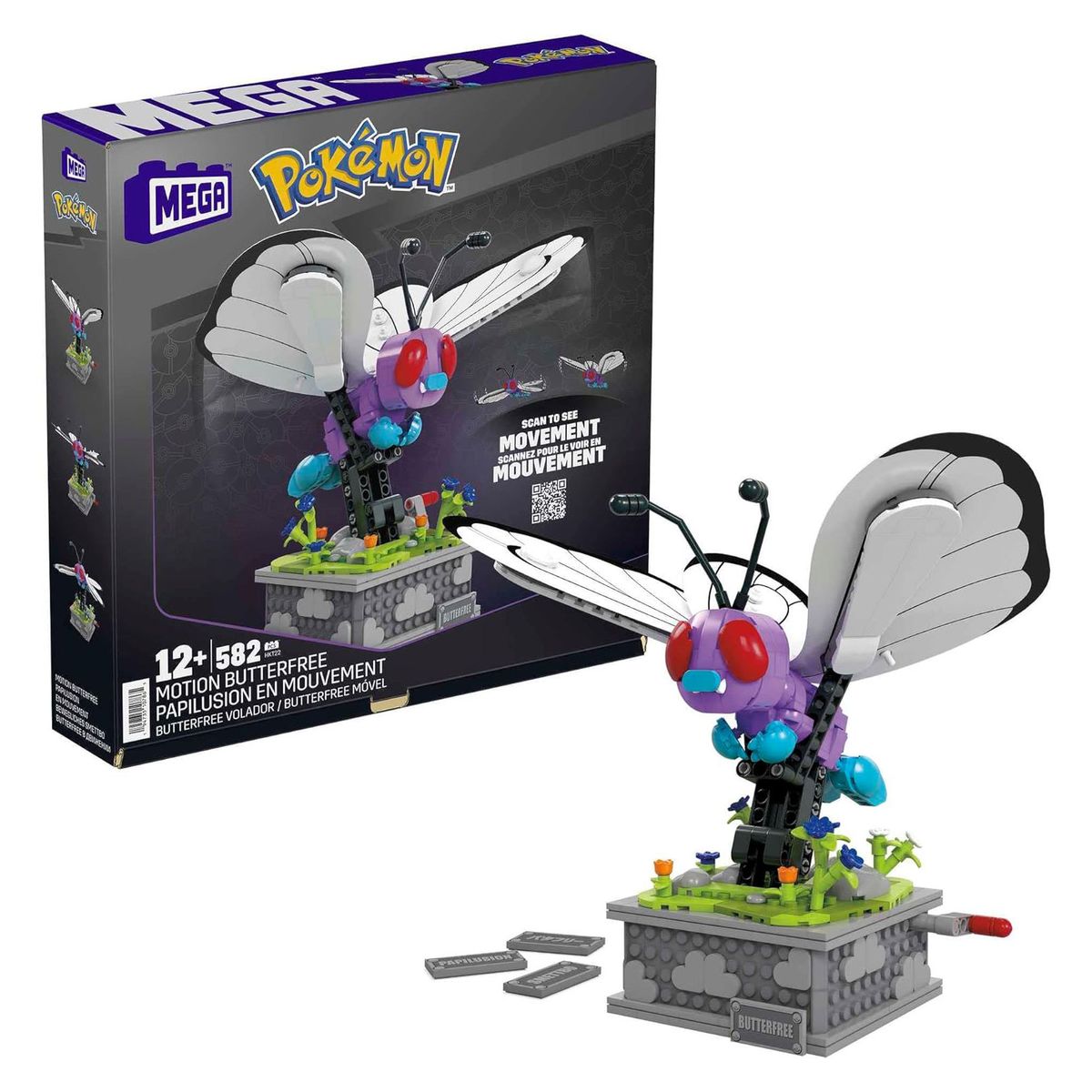 Mattel HKT22 - Mega - Pok&eacute;mon - Bewegliches Smettbo mit 582 Teilen - Bild 1