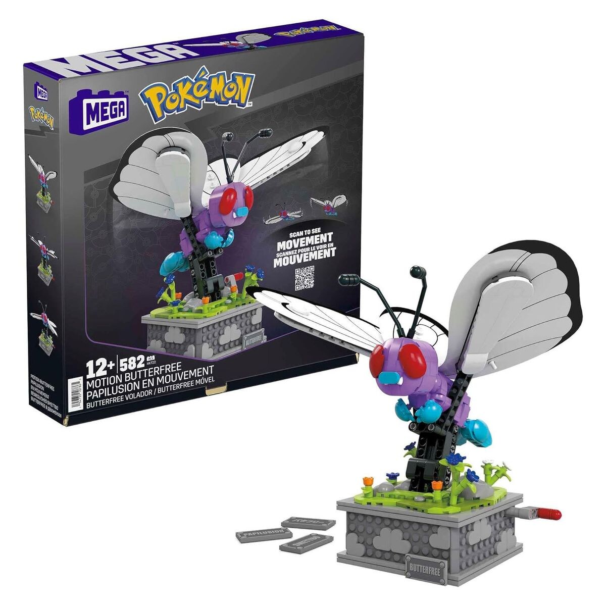 Mattel HKT22 – Mega – Pokémon – Bewegliches Smettbo mit 582 Teilen | 00194735107865