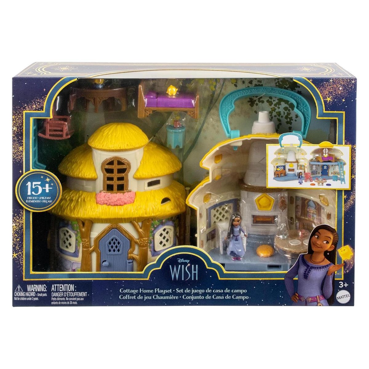 Mattel HRH76 - Disney - Wish - Cottage-Puppenhaus mit Asha und Zubeh&ouml;r - Bild 1