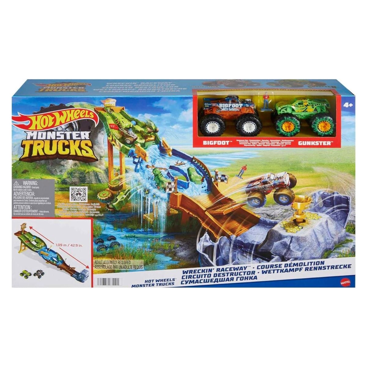 Mattel HJG32 - Hot Wheels - Monster Trucks - Rennstrecke mit 2 Fahrzeugen - Bild 1