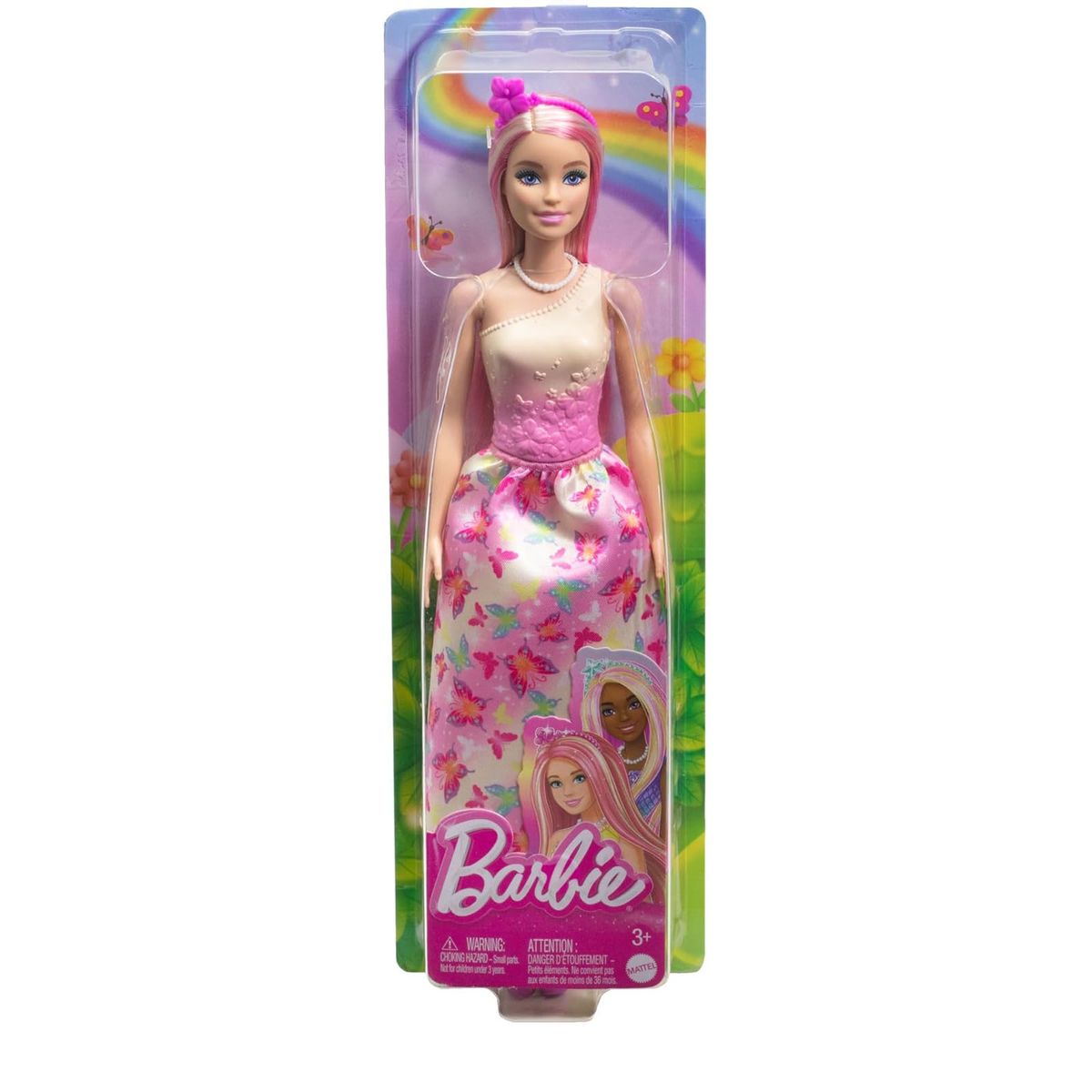 Mattel HRR08 - Barbie - Royal-Puppe mit Haaren in blond und pink - Bild 1