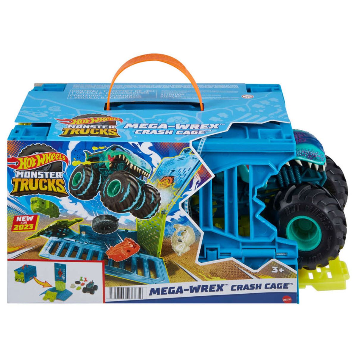 Mattel HNC29 - Hot Wheels - Monster Trucks - Mega-Wrex 1:24 Oversized Crash Cage &ndash; Ultimativer Crash-Spa&szlig; - Bild 1