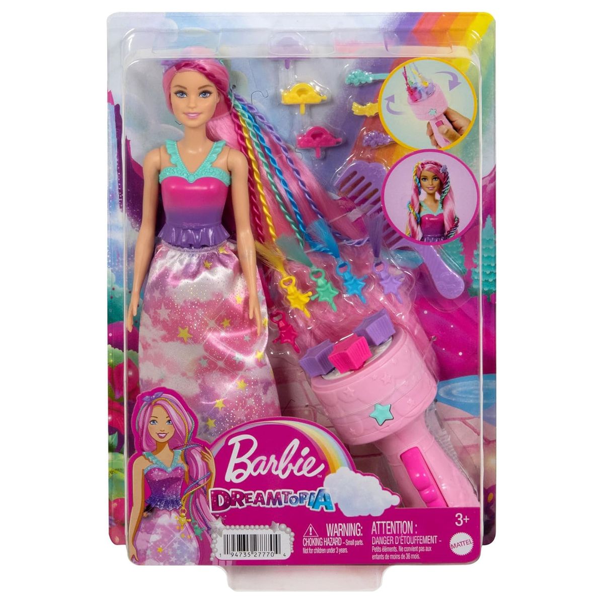 Mattel JCW55 - Barbie - Dreamtopia - Flechtspa&szlig; inkl. Stylingwerkzeug und Haaraccessoires - Bild 1