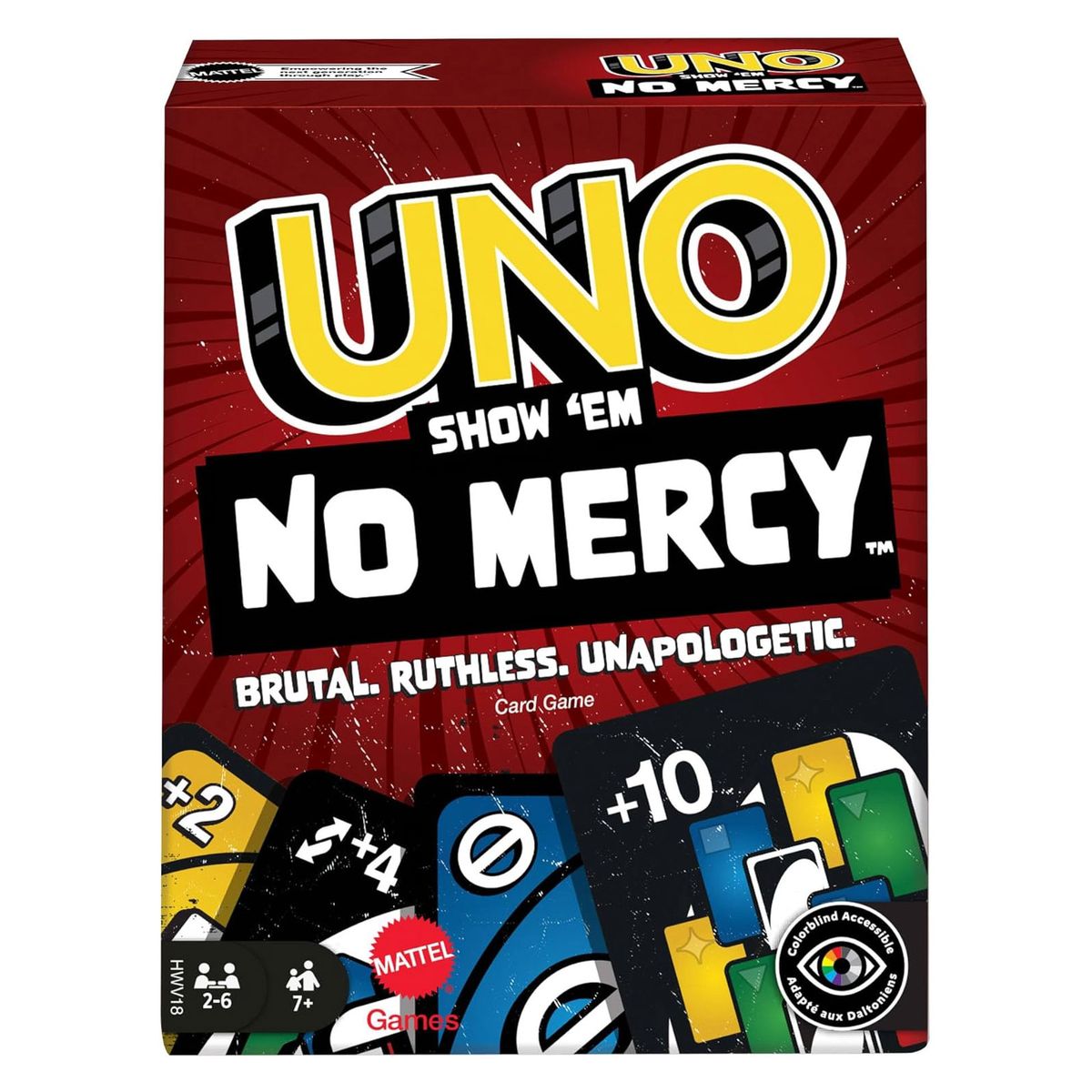 Mattel HWV18 - Mattel Games - UNO No Mercy, Kartenspiel - Bild 1
