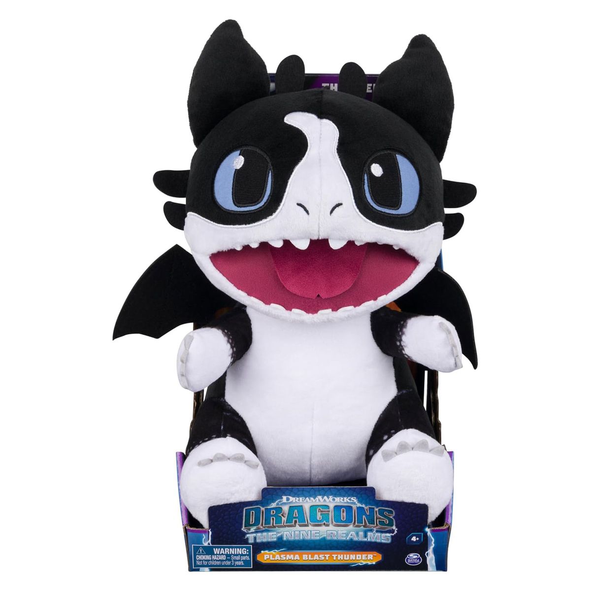 Spin Master 6064862 (20138270) - DreamWorks - Dragons - Plamsma Blast Thunder - Pl&uuml;schfigur, ca. 28 cm, Thunder - Bild 1