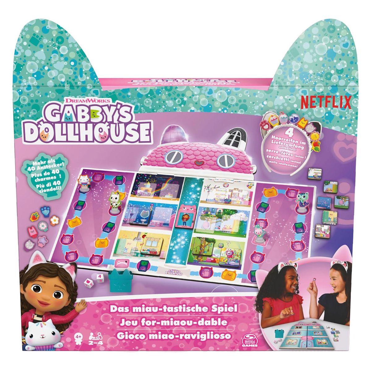 Spin Master 6068673 (20144904) - DreamWorks - Gabby&acute;s Dollhouse - Kinderspiel, Gesellschaftsspiel, Das miau-tastische Spiel - Bild 1