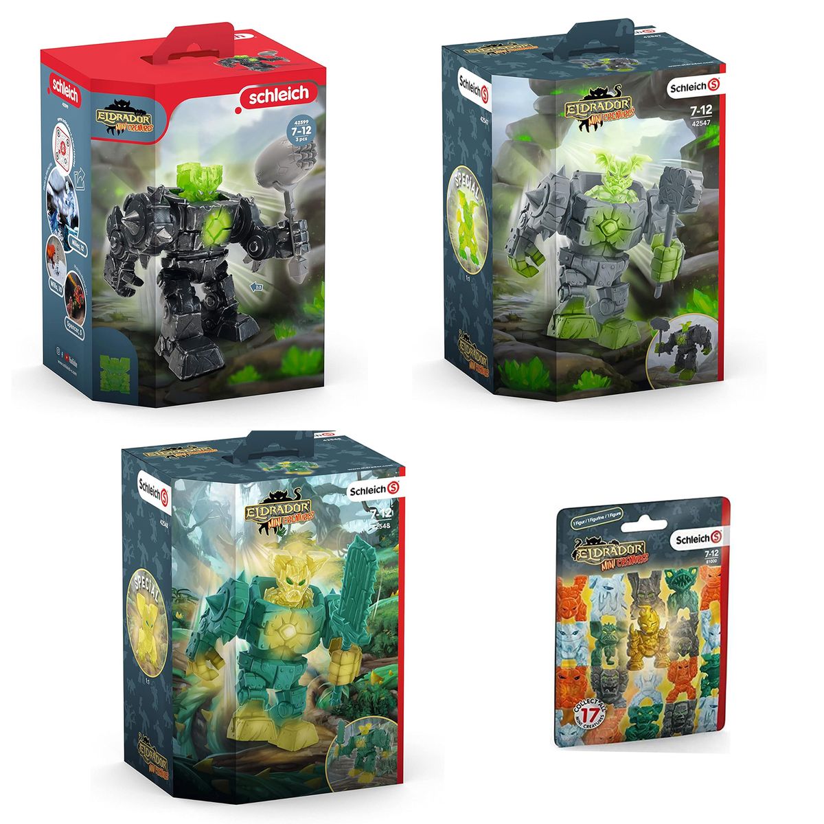 SPAR-SET 412841 - Schleich - Eldrador - Mini Creatures - Spielfigurenset mit 3 Robotern und Mini-Spielgfigur - Bild 1