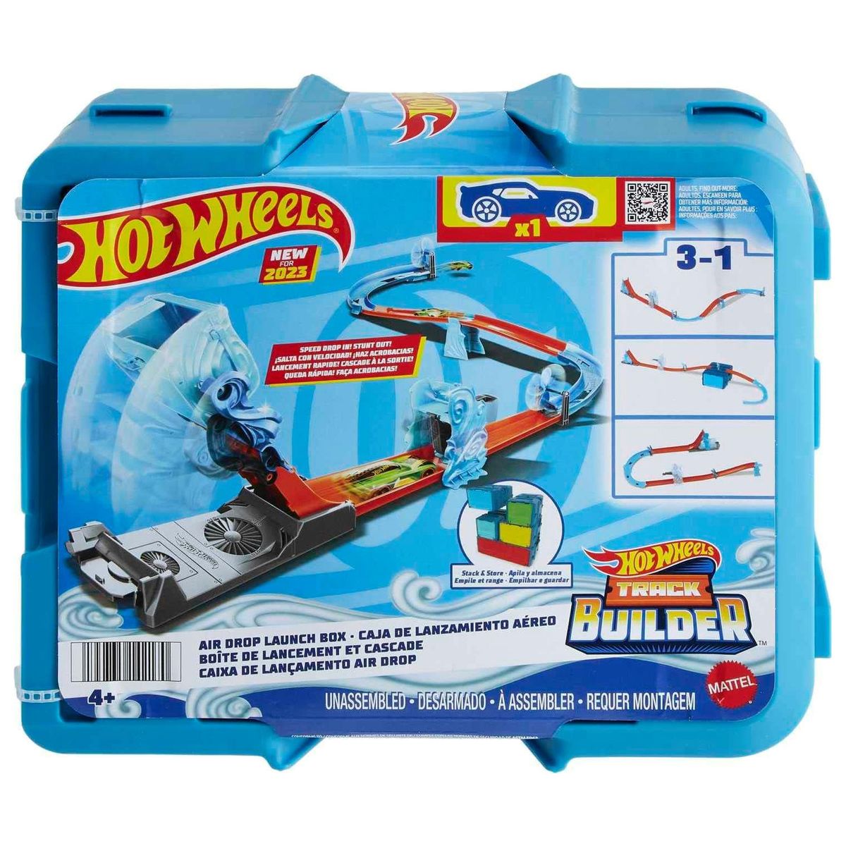 Mattel HNJ67 - Hot Wheels - Track Builder - Wind and Gravity Pack, inkl. Fahrzeug - Bild 1