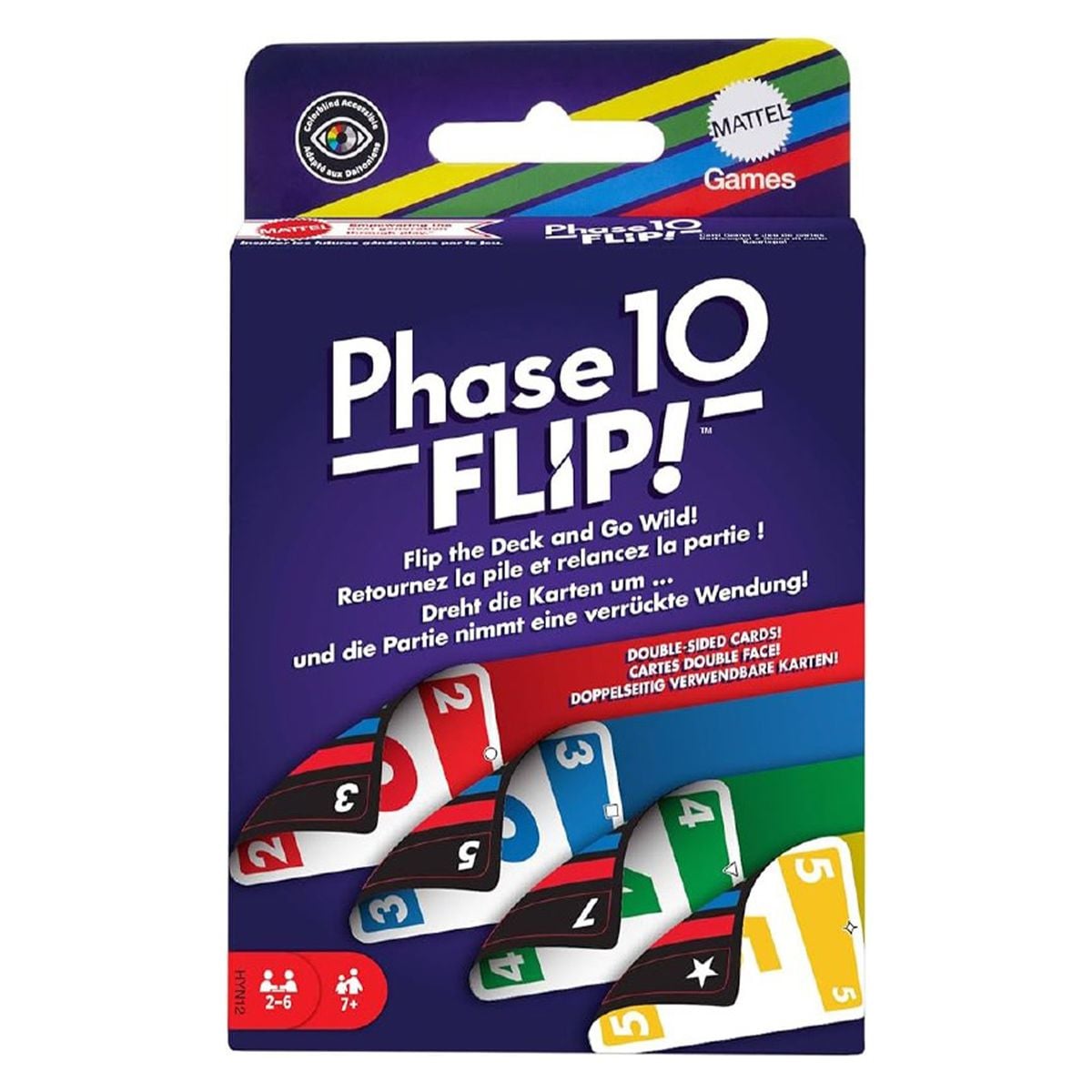Mattel HYN12 - Mattel Games - Phase 10 Flip mit barrierefreier Farbgestaltung - Bild 1