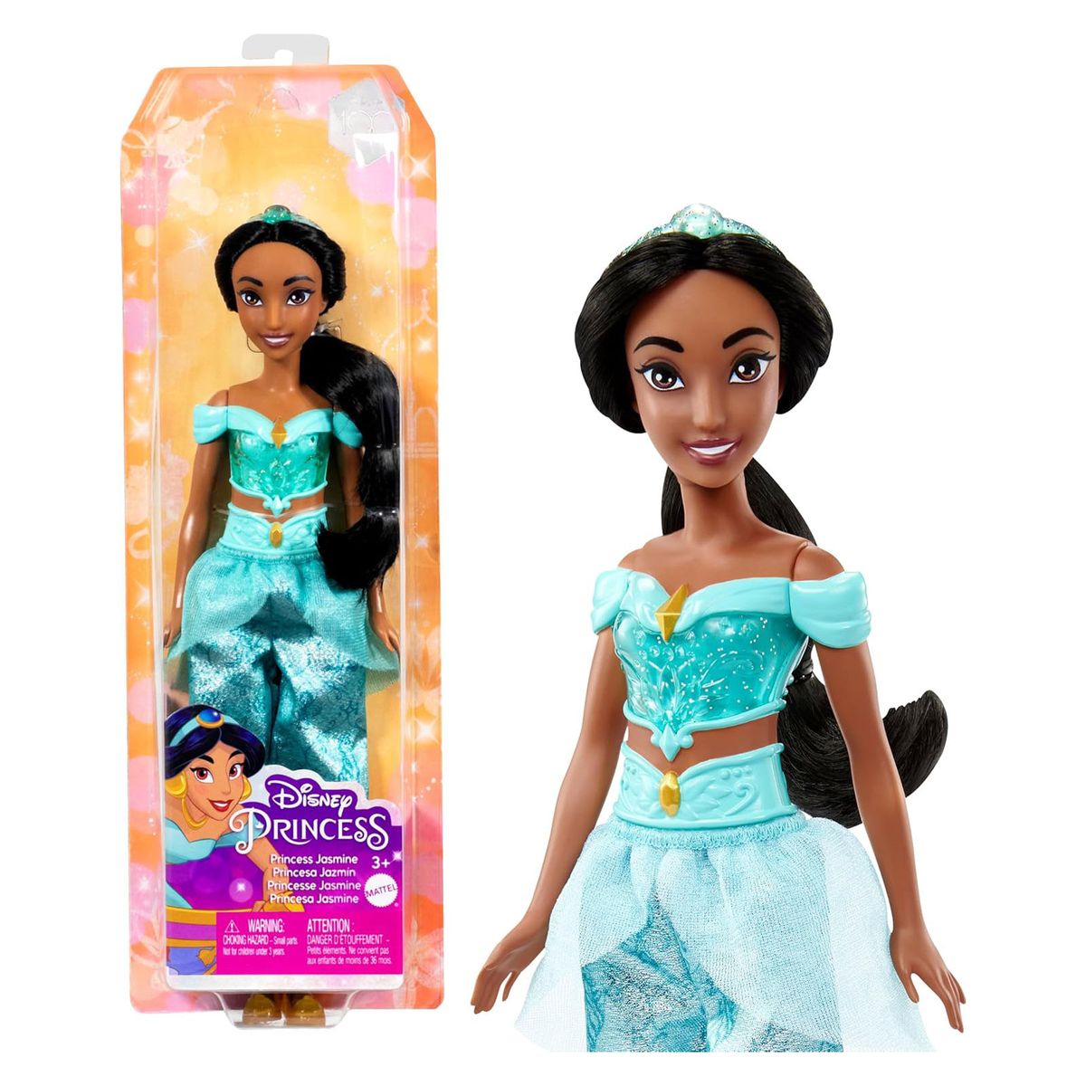 Mattel HLW12 - Disney Prinzess - Jasmin-Puppe &ndash; Magische Abenteuer erwarten dich! - Bild 1