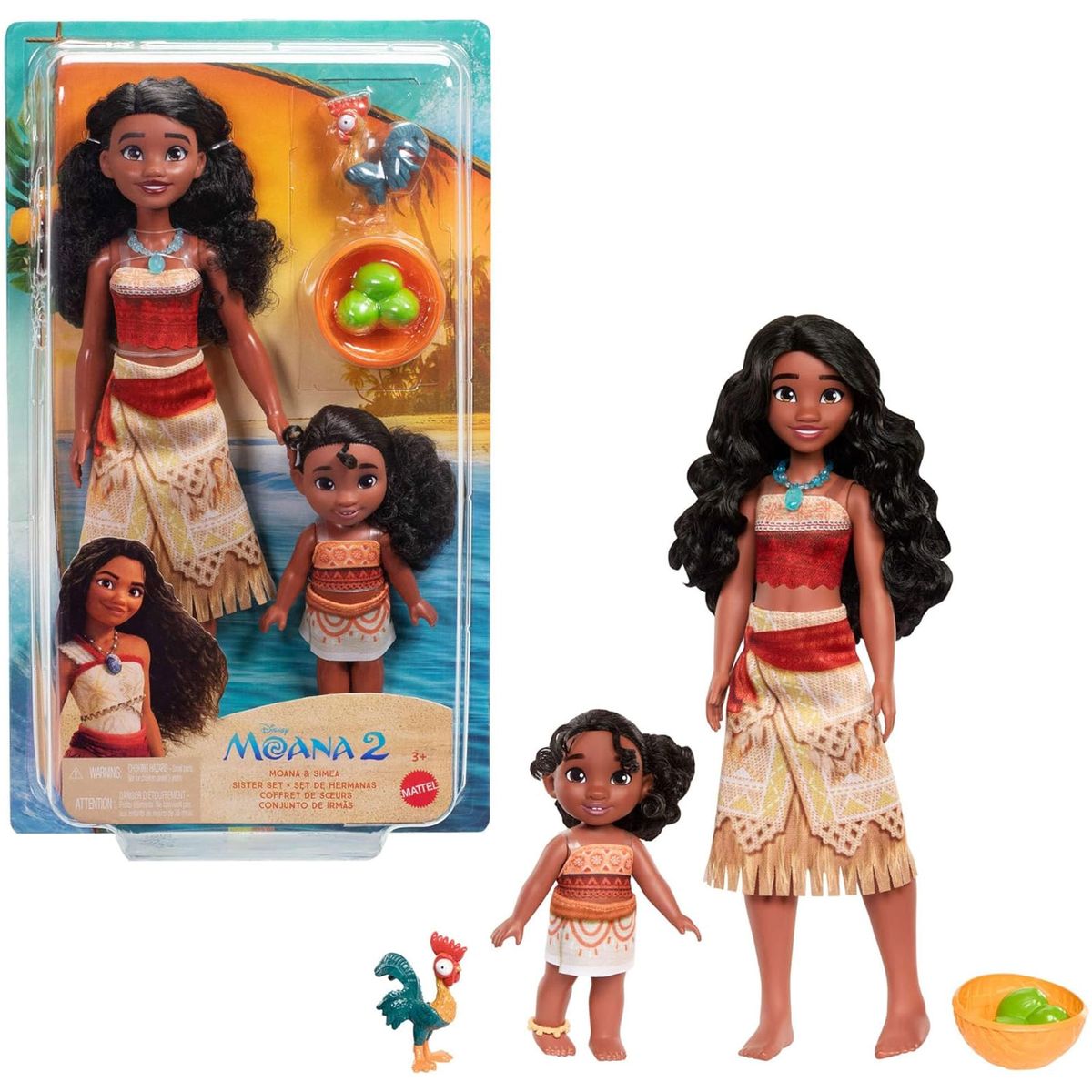 Mattel JBT66 - Disney Vaiana 2 - Schwesternset &ndash; Gemeinsam Abenteuer erleben! - Bild 1