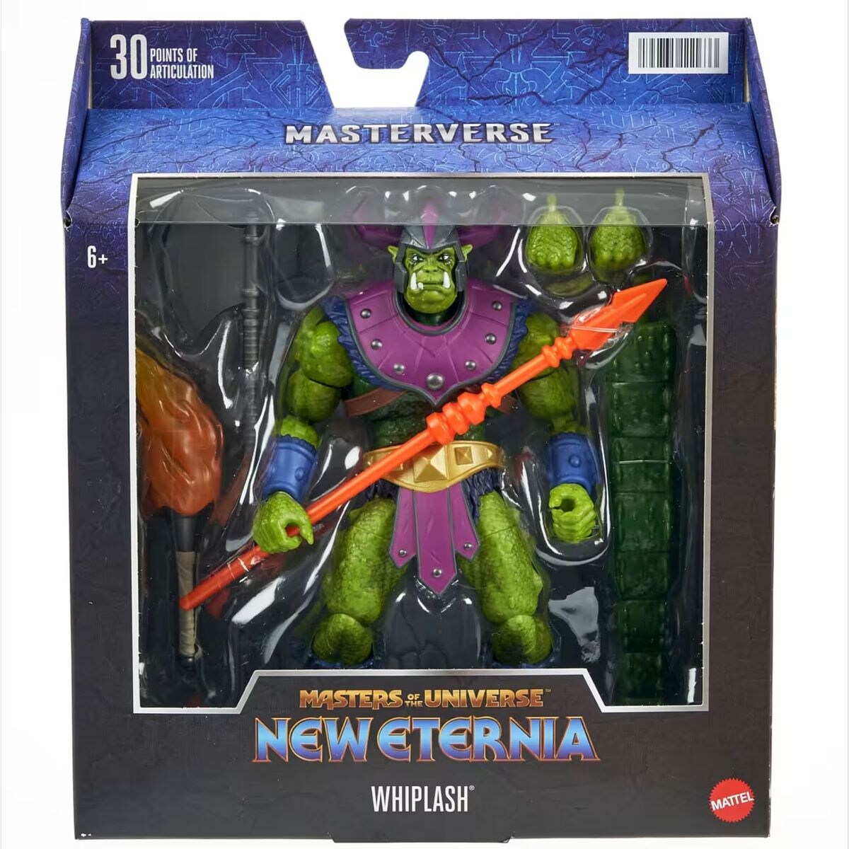 Mattel HLB68 – Masters of the Universe – New Eternia – Whiplash Actionfigur, 20 cm | 00194735111633