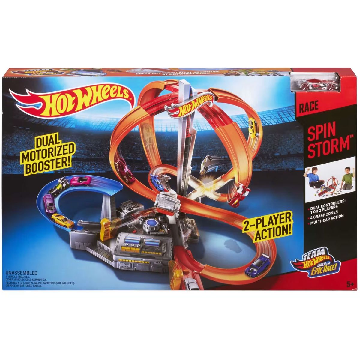 Mattel CDL45 - Hot Wheels - Trackset Mega-Crash Superbahn &ndash; Adrenalin pur! (1 Fahrzeug enthalten) - Bild 1