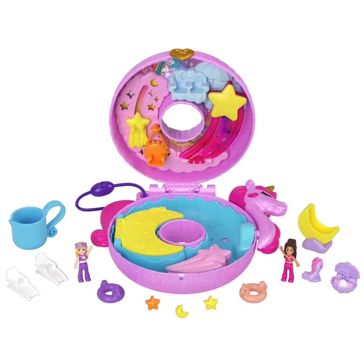 Mattel HKV34 - Polly Pocket - Sparkle Cove Adventure &ndash; Magischer Einhornspa&szlig; f&uuml;r unterwegs! - Bild 1