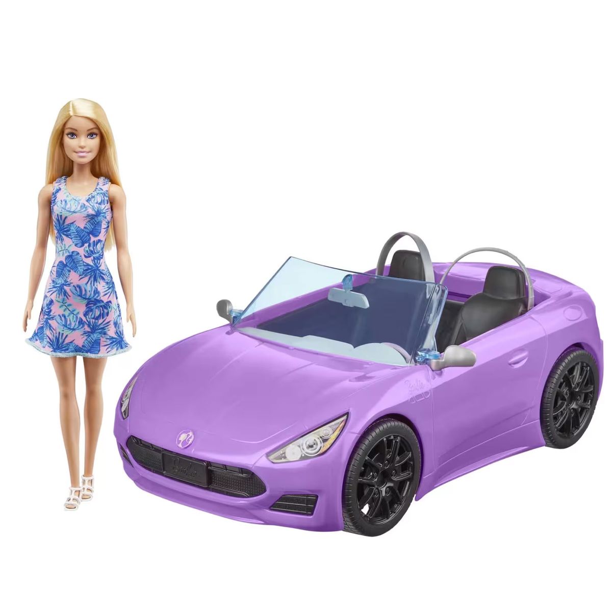 Mattel HBY29 - Barbie - Puppe mit Cabrio, lila - Bild 1