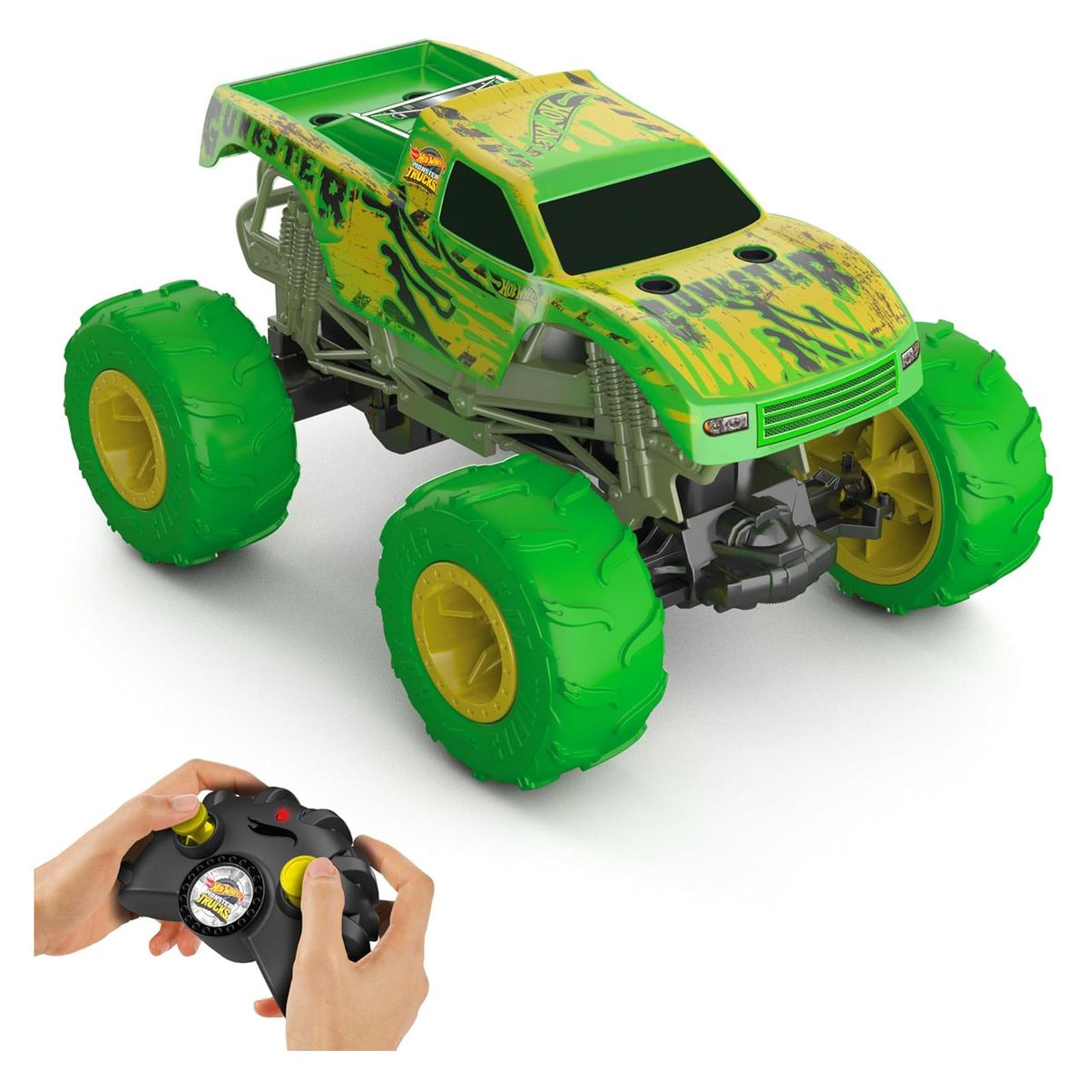 Mattel HTP15 - Hot Wheels - Monster Trucks - RC-Truck, 1:15, leuchtet im Dunkeln, Gunkster - Bild 1