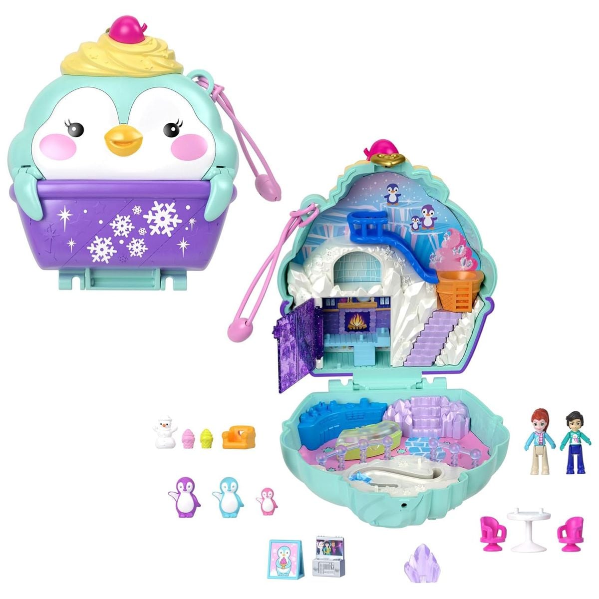 Mattel HRD34 - Polly Pocket - Winterliche-Pinguin Schatulle - Bild 1