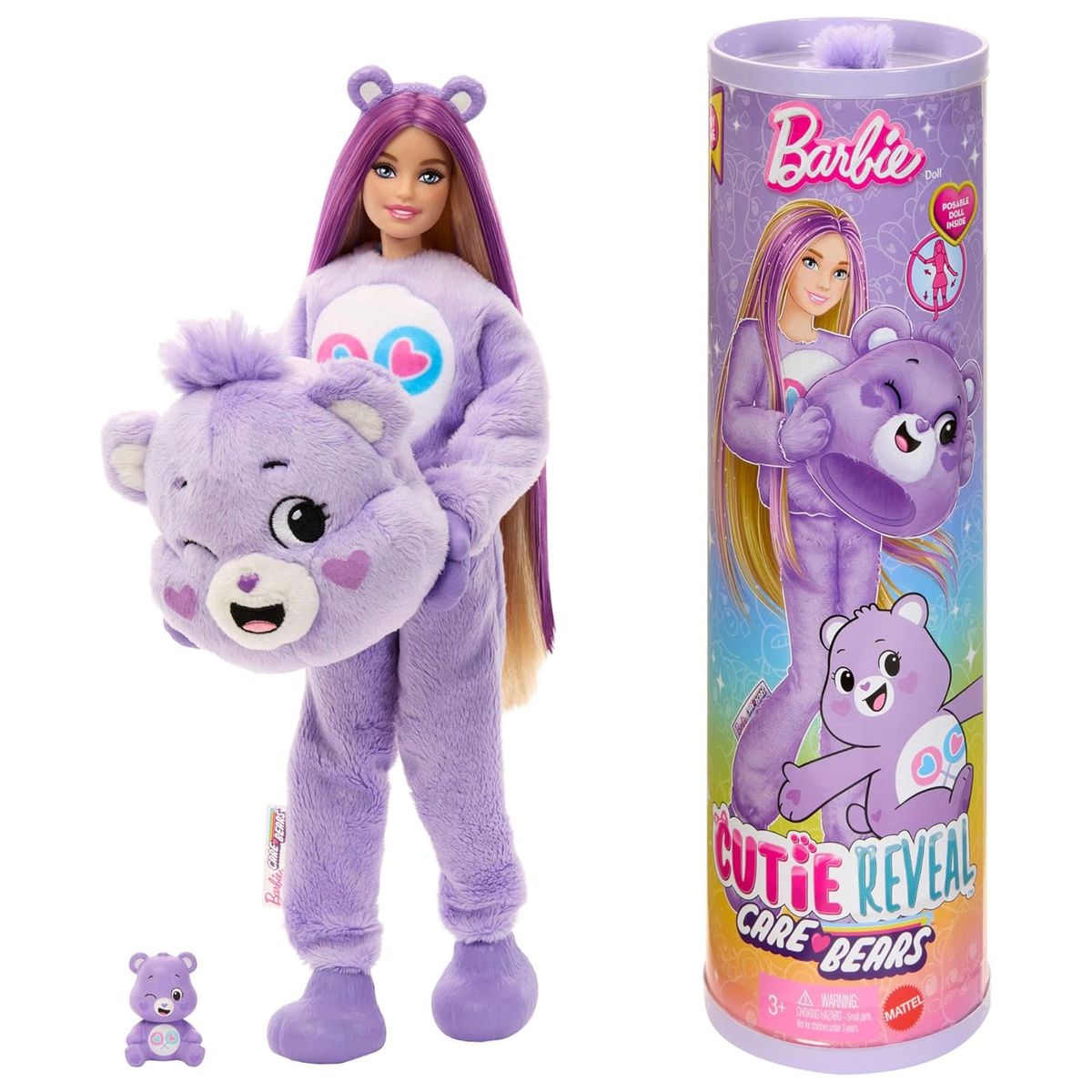 Mattel JCN94 - Barbie - Cutie Reveal - Care Bears - Gl&uuml;cksb&auml;rchis - Puppe mit Teile-gern-B&auml;rchi-Kost&uuml;m und 10 &Uuml;berraschungen - Bild 1