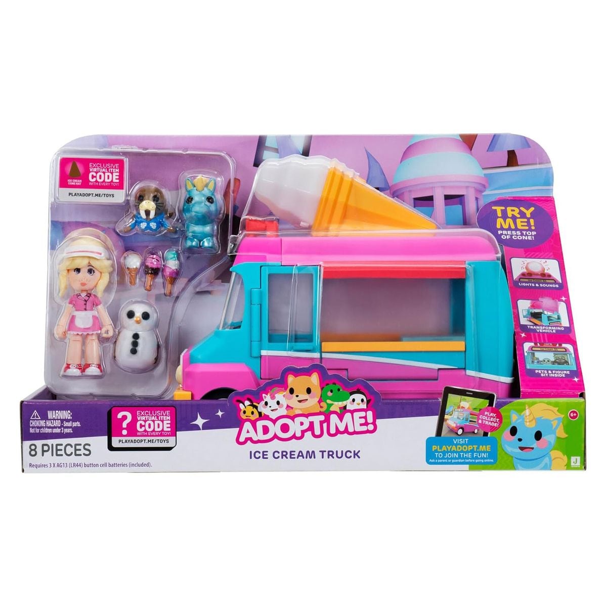 Jazwares AME0147 - Adopt Me! - Figuren und Fahrzeug mit Licht und Sound, Eiswagen - Bild 1