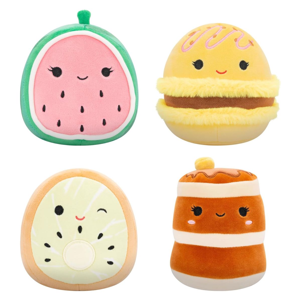 Jazwares SQCR06866 - Squishmallows - Food Squad, Pl&uuml;schfigur, je 12,5 cm, 4er Pack - Bild 1
