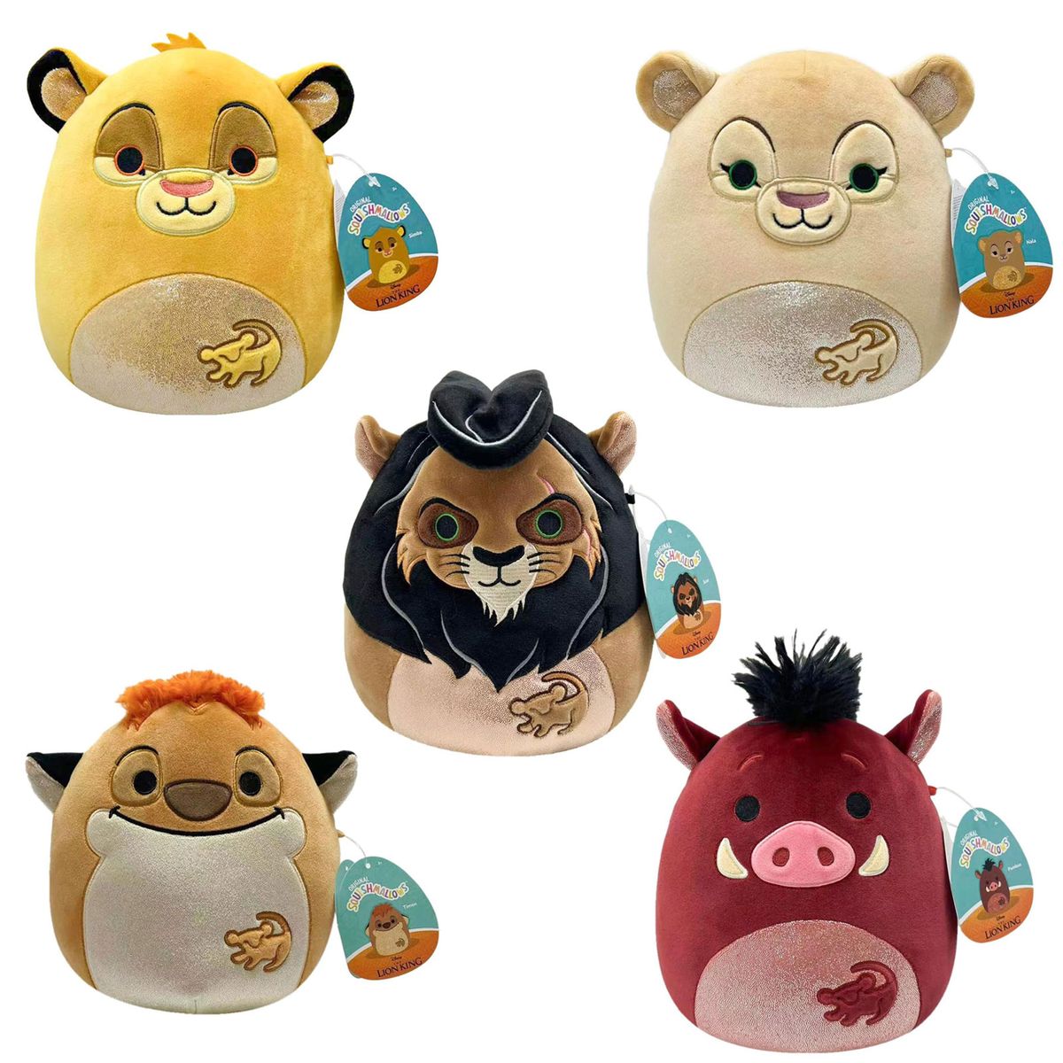 SPAR-SET 416738 - Jazwares - Disney - Der K&ouml;nig der L&ouml;wen - Squishmallows - Kuscheltier-Set mit 5 Charakteren - Bild 1