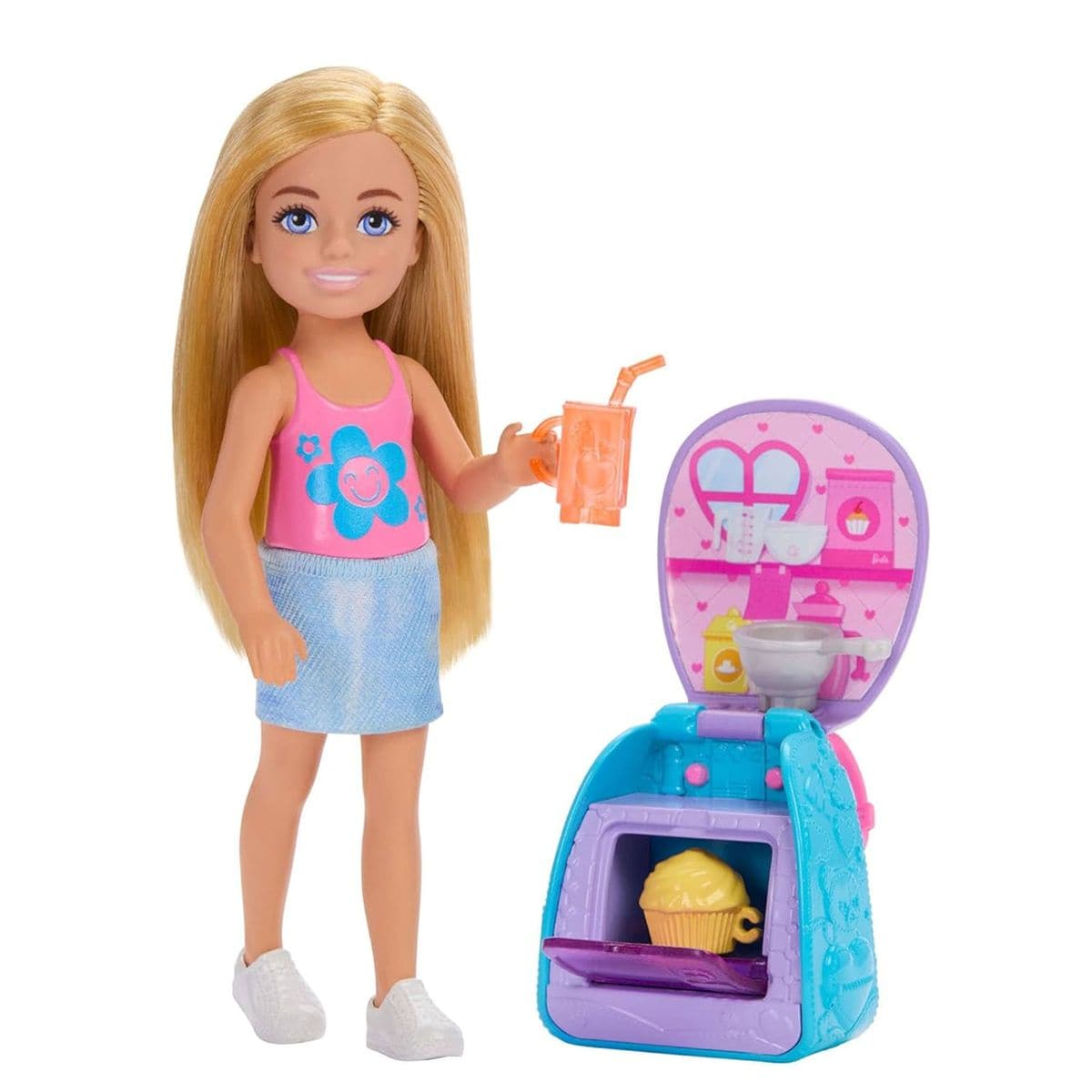 Mattel JBF46 - Barbie - Family & Friends - Club Chelsea - Puppe mit Backrucksack, 15 cm - Bild 1