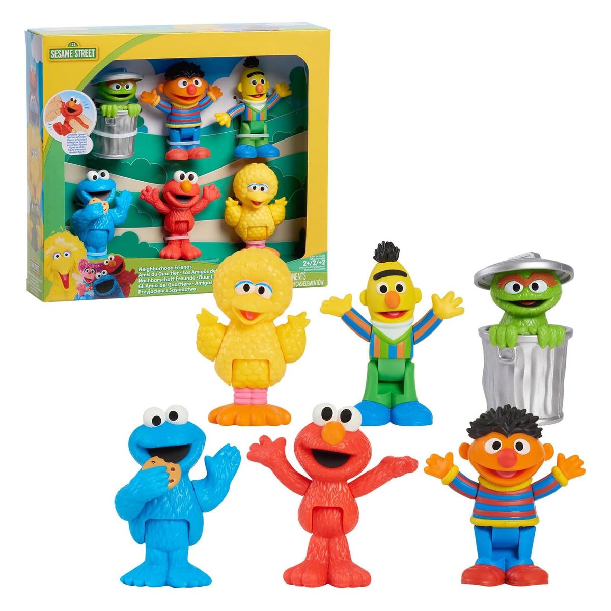 Just Play 57884 - Sesamstra&szlig;e - Figurenset, Nachbarschaftsfreunde, 6er-Pack - Bild 1