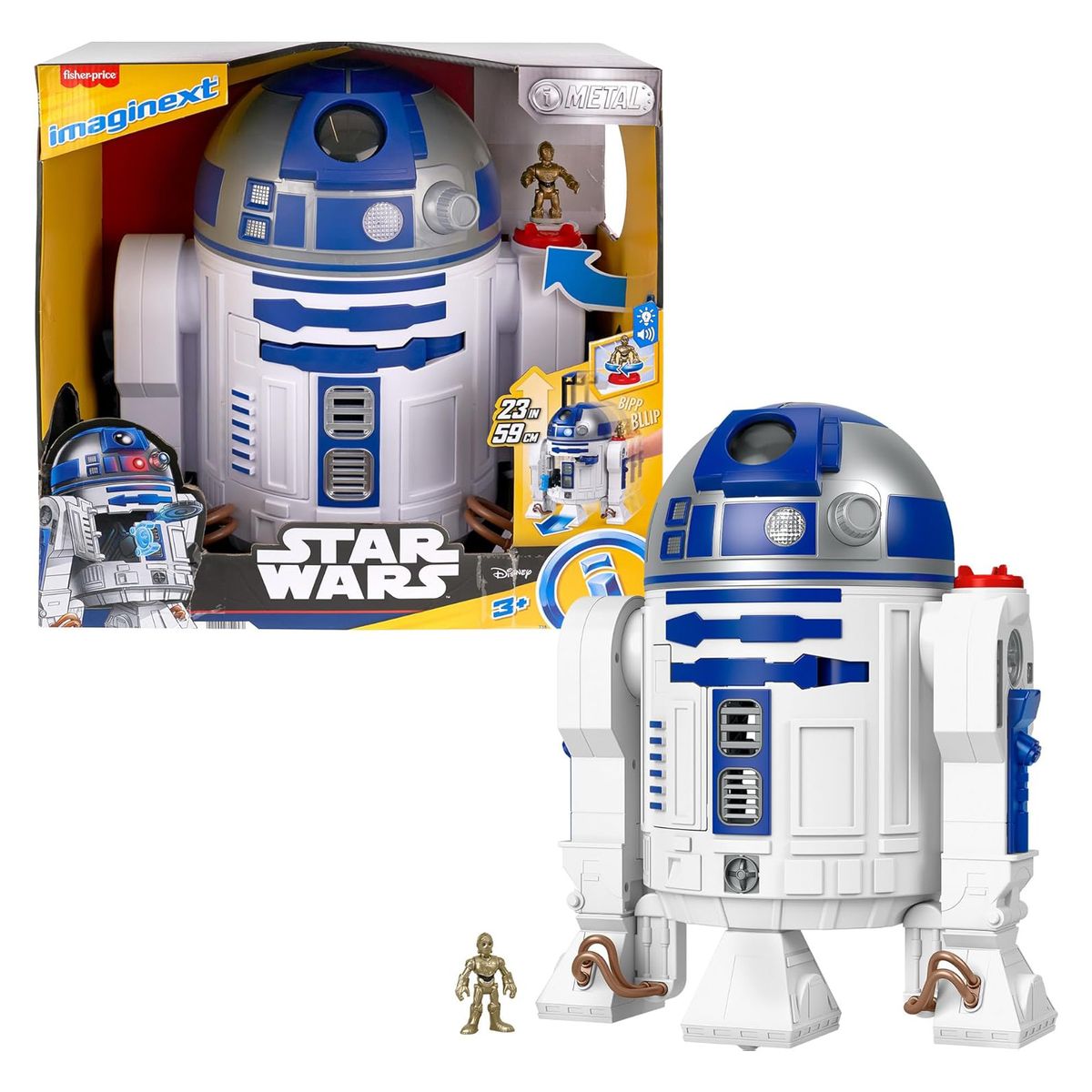 Mattel HXG52 - Fisher-Price - Imaginext - Disney Star Wars - R2-D2, Spielfigur mit Sound & Licht - Bild 1