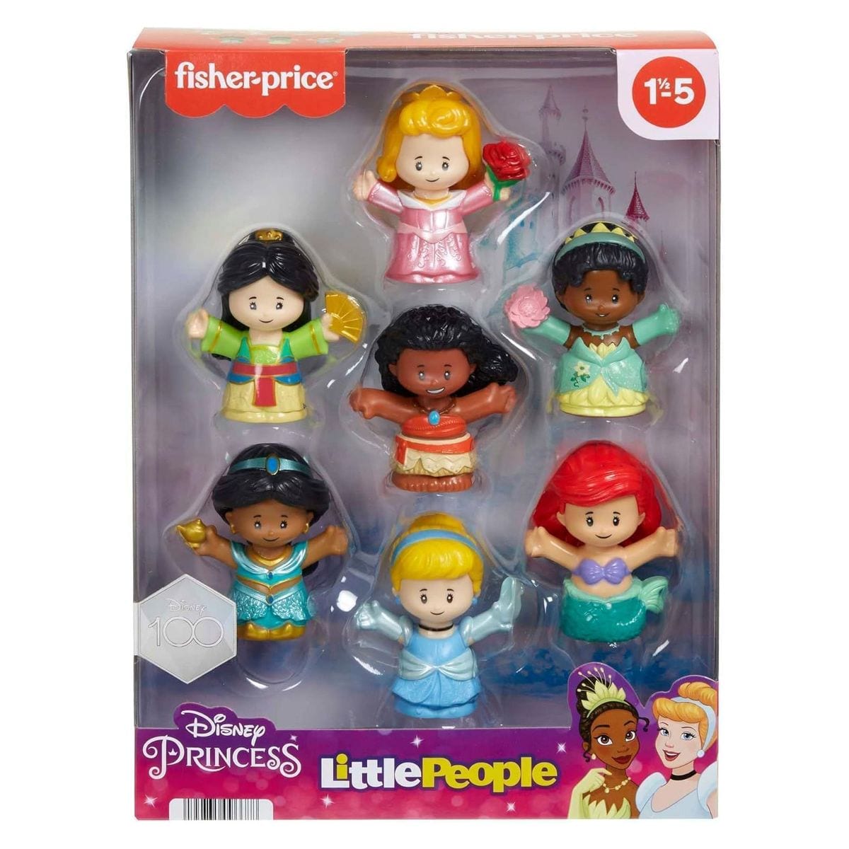 Mattel HJW75 - Disney Princess - Fisher-Price - Little People - Spielfigurenset, 7 Stk. - Bild 1