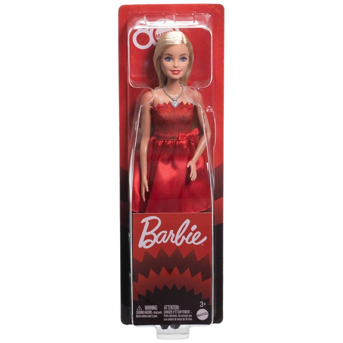 Mattel JGD25 - Barbie - 80 Jahre Mattel Jubil&auml;umspuppe, rubinrotes Partykleid, Sammelpuppe - Bild 1