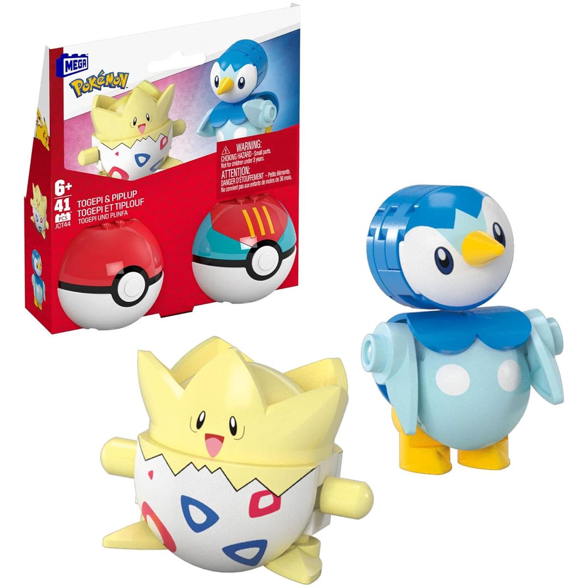 Mattel JCT44 - MEGA - Pok&eacute;mon - Pok&eacute;ball 2er-Pack, Togepi und Plinfa mit 41 Teilen - Bild 1