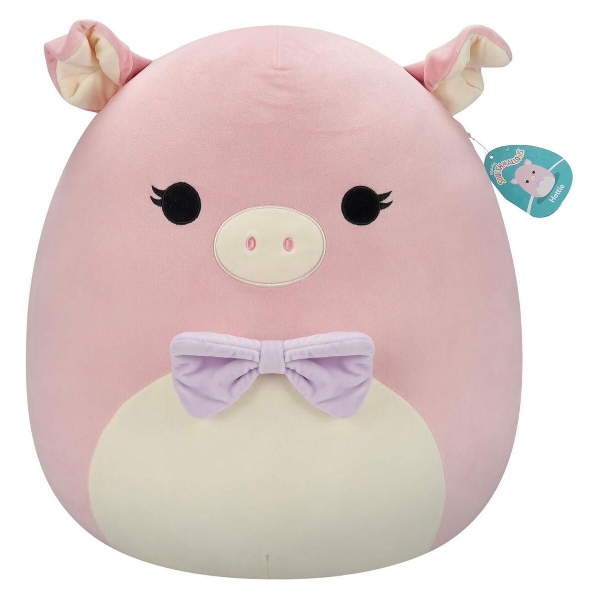 Jazwares SQCR06658 - Squishmallows - Hettie, das Schwein 50 cm – Rosa Plüschfigur & Kissen